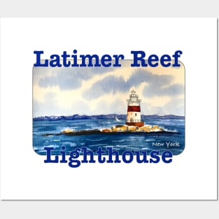 Latimer Reef Lighthouse, New York Posters and Art